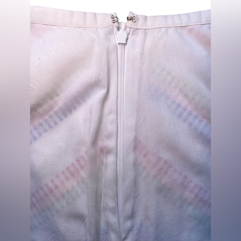 Talbots Petite Rainbow Chevron Embroidered A-Line Skirt | Eclectic Boho Retro - Picture 9 of 13